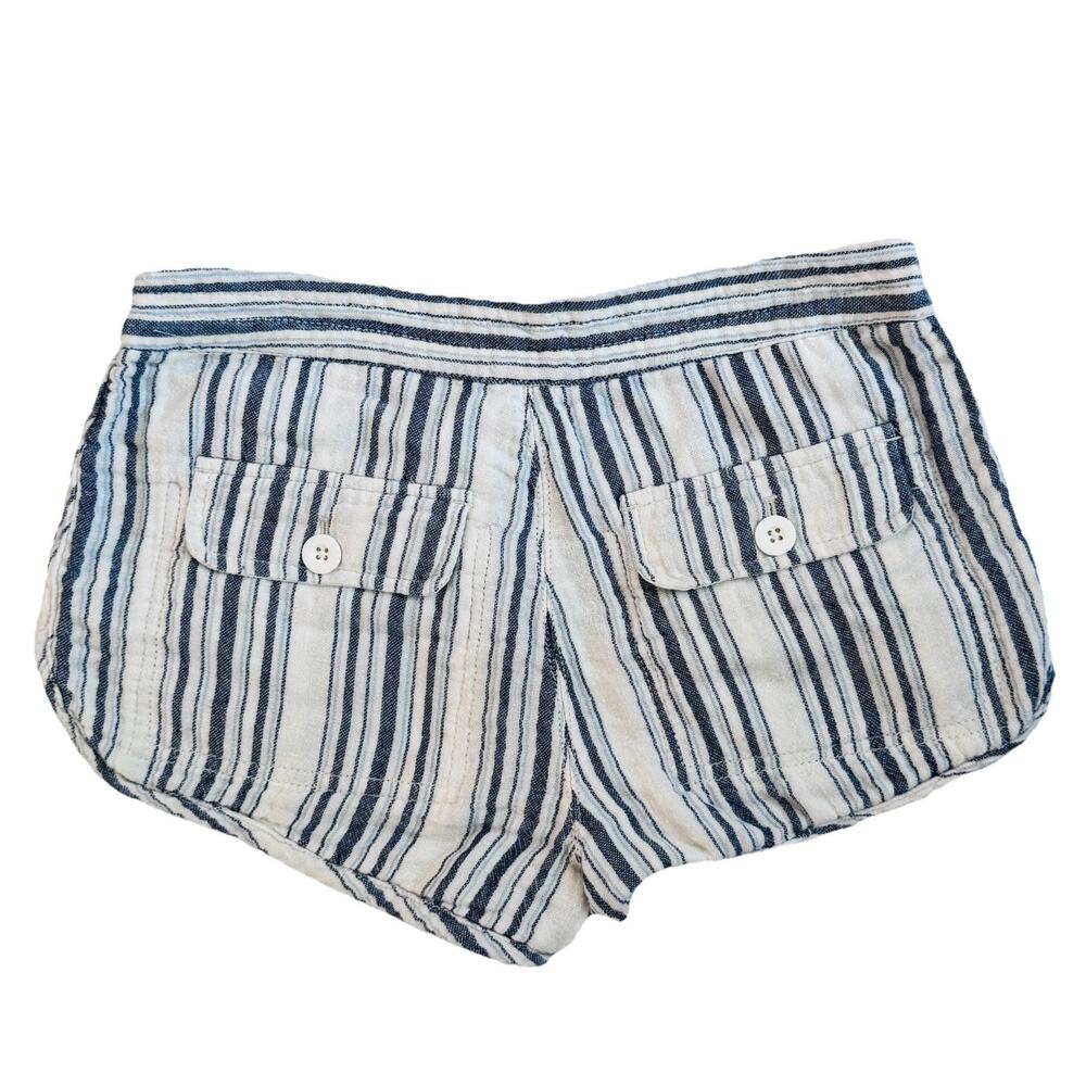 Free People Night Moves Striped Nautical Shorts Size 0 Cotton Cozy Waist 28